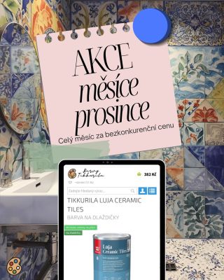 🎉 Produkt měsíce: TIKKURILA Luja Ceramic Tiles! 🎨 Celý prosinec pořídíte tento špičkový nátěr za bezkonkurenční cenu 🛒 💪...
